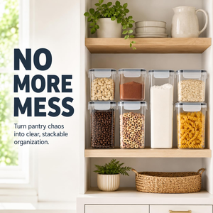 Fresh Style Storage Boxes <b>Kitchen</b> Airtight Food Containers Lids PP Storage <b>Bins</b> Home Organization Sets Available - Product Image 2