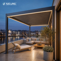 Pergola à toit à lamelles en aluminium sur mesure pour les entrepreneurs et les constructeurs, ombrage imperméable pour jardin et patio