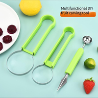 1 Cuillère à éplucher les pastèques en acier inoxydable bleue, séparateur de pulpe, outil de cuisine manuel, gadget