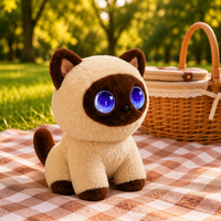 Peluche chaton interactive pour l'apprentissage des langues, rembourrée en coton PP, taille moyenne, pour la famille, sans abonnement requis