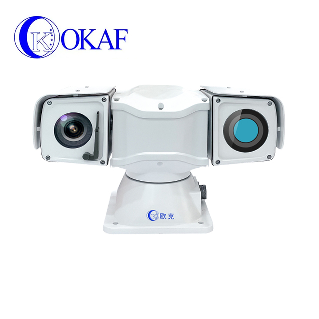 360 Degree Rotation Dual Spectrum Day and Night Thermal Imaging Long Range CCTV Security PTZ IP Camera