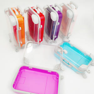 Etichetta privata graziosa Mini bagaglio valigia di plastica personalizzata scatola di ciglia - Product Image 3