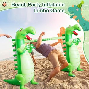 Barre de saut gonflable licorne avec hauteur réglable pour la décoration de fête d'anniversaire des enfants, en vinyle, facile à assembler - Product Image 4