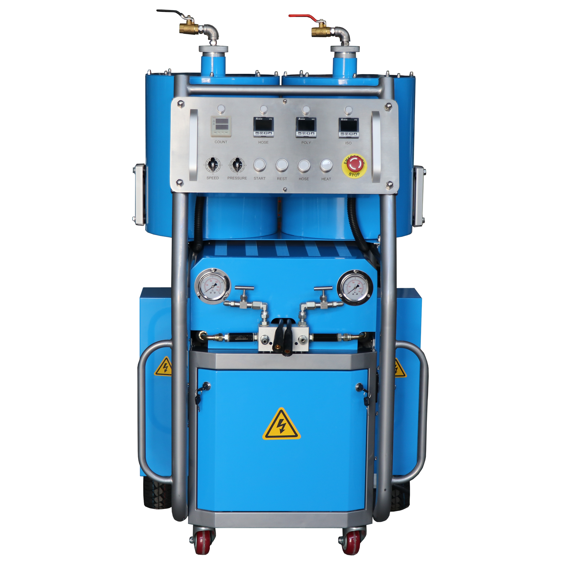 Machine à haute pression de jet d'isolation de mousse de polyuréthane pour le réfrigérateur de toit de mur