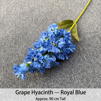 Tiges de fleurs artificielles en soie de jacinthe de raisin, brindilles florales réalistes pour la décoration de mariage, de la maison et la photographie