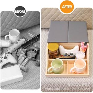 Wooden Armrest Storage Box 45L Drawer Organizer For Sofa Living Room Desktop Snack Storage - Product Image 4