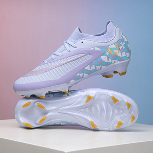 Chaussures <span class=keywords><strong>de</strong></span> football pour enfants, crampons <span class=keywords><strong>de</strong></span> football d'extérieur à tige basse, crampons longs, taille 31-40, légères, respirantes, durables, crampons pour terrain ferme - Product Image 4