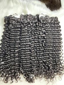 Perruque frontale 24 pouces 13x4 en cheveux naturels vietnamiens bruts, ondulés profonds, avec dentelle noire naturelle, vente en gros - Product Image 3