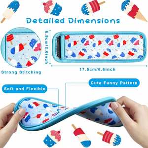 Amintiri - Porta Helados para Niños, 6 Piezas, Fundas de Neopreno Anticongelantes, Lindas Fundas para Helados, Reutilizables, Lavables, Aptas para Alimentos, para Niños y Niñas - Product Image 3