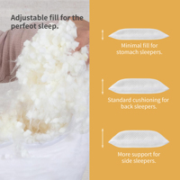 Almohadas de Cama Ajustables OEM de Bambú y Tela con Diseño de Cuña y Espuma Viscoelástica Refrescante para Dormir de Lado y Boca Abajo