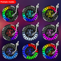 Diffuseur d'arômes pour voiture en forme de gramophone, lumière rythmique RGB activée par le son, clip de parfum pour grille d'aération automobile
