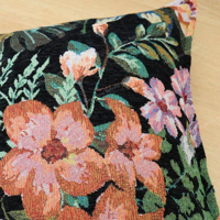 Neues Anpassbares Gewebtes 100% Polyester Quadratisches Abnehmbares Waschbares Pflanzen-Blumen-Design Dekokissen für Sofa