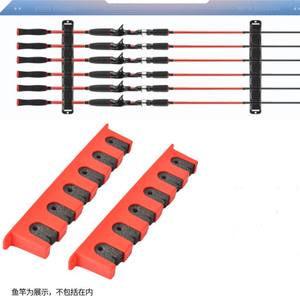 Support mural pour cannes à pêche Ztc524, support de rangement en plastique durable, style vertical et horizontal - Product Image 5