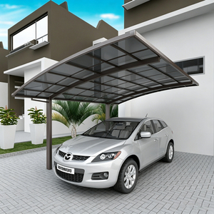Cochera Moderna de Aluminio con Recubrimiento en Polvo, Techo Plano, Impermeable, Diseño para Estacionamiento Exterior, Instalación en el Hogar - Product Image 3