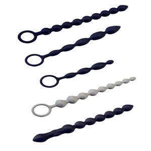 Campione gratuito nero anale Plug vibranti anale di perline glutei Plug per adulti giocattoli del sesso per gli uomini - Product Image 6