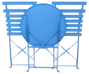 Sedia da bistrot pieghevole in acciaio moderno per esterni in metallo resistente seduta da pranzo per Patio set da giardino per alberghi mobili da esterno - Product Image 5