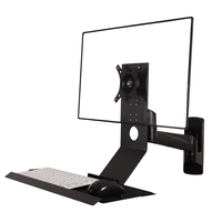 Soporte de Pared para Monitor Individual Meisonic FE199KBL-2, Aleación de Aluminio, Blanco, para Pantallas de 32 Pulgadas, Brazo Ajustable con Resorte