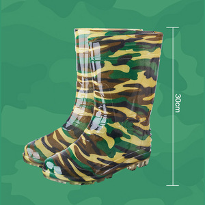 Bottes de pluie QF1 pour hommes, camouflage, antidérapantes, résistantes à l'usure, chaussures en caoutchouc chaudes, <span class=keywords><strong>tube</strong></span> haut, lave-auto, eau, <span class=keywords><strong>plastique</strong></span>, pluie - Product Image 6