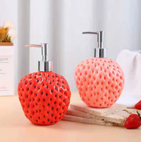 Distributeur de savon en forme de fruit, mignon, fraise, citron, pastèque, flacon pompe pour salle de bain, lavage des mains, shampoing