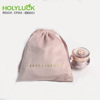 Pochette à bijoux en velours imprimée avec logo personnalisé, sac anti-poussière à cordon, emballage cadeau haut de gamme, sac anti-poussière en velours pour cosmétiques