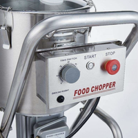 Hachoir à viande et légumes en acier inoxydable sur chariot, déplacement facile, décharge rapide, pour restaurant et cantine