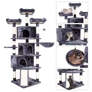 Tháp cây leo trèo đa kiểu dáng cho mèo, bán buôn tùy chỉnh, nhà cây leo trèo lớn cho mèo với trụ cào móng - Product Image 3