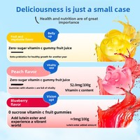 Fawn Blue-Q Hoogwaardige Fruitige Gummy Candy 0% Suiker Fruitensap Kindersnack Cadeauverpakking 360g