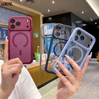 Coque de téléphone magnétique transparente anti-jaunissement en gros IDEAL pour iPhone 15 16 17 18 Pro Max, antichoc en PC, Fundas Movil