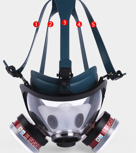 Máscara de Gas de Protección <span class=keywords><strong>Facial</strong></span> Completa de Goma y Plástico <span class=keywords><strong>para</strong></span> Pintura en Aerosol, Pesticidas, Soldadura, Incendios, Industria Química, Polvo, Antivaho - Product Image 5