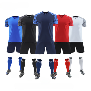 Ensemble de maillots de football personnalisés 100% polyester, pas cher, domicile et extérieur, kit complet, maillot de football sublimé - Product Image 1