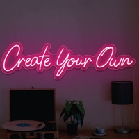 Lampe néon Led personnalisée avec prise, en 3d, décoration murale, pour la chambre à coucher, avec dimi