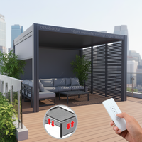 Pergola en aluminium à prix d'usine avec toit à lames orientables et design moderne, pavillon extérieur écologique pour jardinage