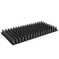 Baki Perbanyakan Benih 162 Sel dari Plastik PS dengan lubang drainase untuk Pertanian, rumah kaca, kebun, ketebalan 0,6mm - 1mm