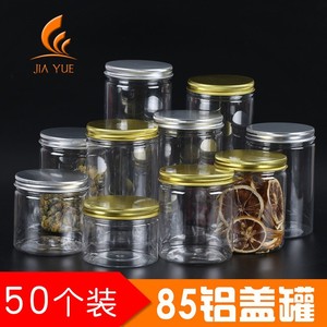 Round Transparent Plastic Food <b>Containers</b> With Aluminum Lid Moisture Proof Freshness Preservation Kitchen Storage For Snacks - Product Image 4