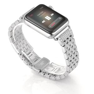 <span class=keywords><strong>Bracelet</strong></span> <span class=keywords><strong>de</strong></span> luxe intelligent en acier inoxydable avec diamant à sept perles pour <span class=keywords><strong>Apple</strong></span> <span class=keywords><strong>Watch</strong></span> - Product Image 6