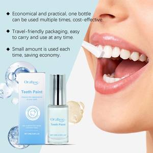 <span class=keywords><strong>Peinture</strong></span> blanchissante pour les <span class=keywords><strong>dents</strong></span> à base de plantes Oralhoe, formule pratique pour un usage domestique, élimine les pigments dentaires, les taches, blanchiment naturel instantané, doux - Product Image 1