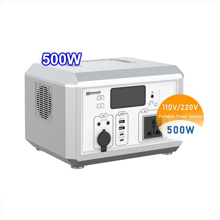 220V/230V 500W 발전기 비상 에너지 전원 공급 장치 야외 캠핑을위한 DC / AC 인버터 75Ah 발전소