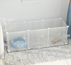 Clôture intérieure <span class=keywords><strong>pour</strong></span> animaux de compagnie avec zone de toilette, <span class=keywords><strong>barrière</strong></span> d'isolation modulable <span class=keywords><strong>pour</strong></span> chiens et chats de petite et moyenne taille - Product Image 4