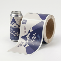 Étiquettes personnalisées pour emballages de bière et de jus, résistantes à l'eau, aux UV et aux températures basses, autocollants pour bouteilles de boissons en rouleau