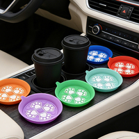 Sous-verre élégant en forme de patte de chat, cadeau, en silicone, anti-déversement, pour voiture, accessoire intérieur, compatible avec BMW, Toyota, Honda, Tesla