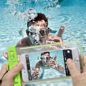 جراب هاتف مضاد للماء الانجراف الغوص حقيبة سباحة تحت الماء حقيبة جافة حالة غطاء للهاتف الرياضات المائية الشاطئ بركة التزلج 6 بوصة