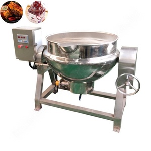 Marmite électrique inclinable 100L pour cuisson de pâte de haricots rouges, lait et sucre, avec décharge et nettoyage faciles pour usine de confiture - Product Image 2