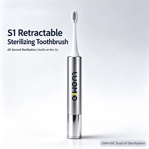LUOMIO Brosse à dents stérilisante rétractable, stérilisation UV en 60 secondes, étui de voyage portable, compact, essentiels pour la santé bucco-dentaire - Product Image 1