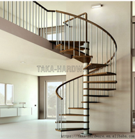 Escalier LED en verre de construction d'hôtel moderne Escaliers flottants en bois design Escalier en bois droit