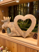 Cadres photo personnalisés gravés en bois écologique sur le thème de l'amour, en bois massif, pour affichage sur table ou montage mural, en forme de cœur