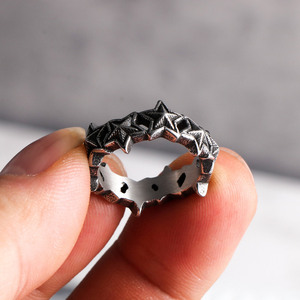 Anillo de estrella de cinco puntas con banda delgada, joyería de moda para mujer, SA973, ocasión de regalo - Product Image 3