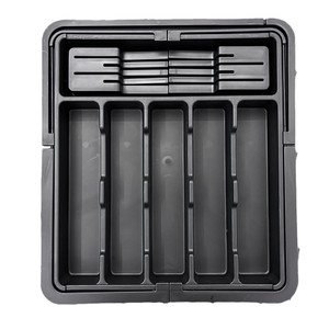 Nhà bếp mở rộng ngăn kéo lưu trữ đồ dùng tổ chức đa mục đích nhựa bốn hướng Kính thiên văn ngăn kéo-phong cách hộp dao kéo - Product Image 1