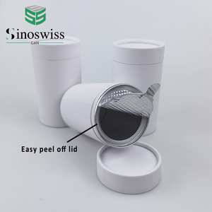 Cilindro personalizado redondo de grado alimenticio, tubo de papel de embalaje de té en polvo con tapa hermética - Product Image 5