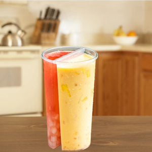 <span class=keywords><strong>Vaso</strong></span> Doble de Plástico <span class=keywords><strong>Transparente</strong></span> <span class=keywords><strong>Desechable</strong></span> Ecológico de Grado Alimenticio PP para Compartir en Pareja - Product Image 4