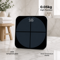 Báscula Inteligente de Grasa Corporal con Bluetooth, Sincronización con Aplicación Móvil Android/iOS, Registro de Datos en la Nube, Historial, Actualización y Software de Monitoreo